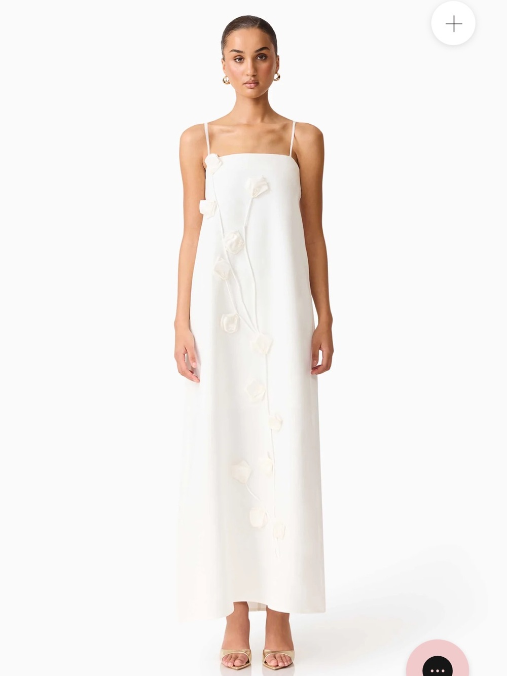elliatt nolana white 3d floral applique bridal maxi gown dress size XXL NEW